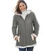 Plus Size Women's Totes® Sherpa-Lined Jacket by TOTES in Medium Heather Grey White (Size 5X)