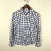 J. Crew Tops | J Crew Women’s Button Down Thin Flannel Medium | Color: Blue/White | Size: M