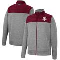 Men's Colosseum Charcoal/Maroon Texas A&M Aggies Putter Herringbone Full-Zip Jacket