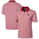 Men's Cutter & Buck Red Tennessee Titans Big Tall Forge Tonal Stripe Stretch Polo