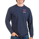 Men's Antigua Heathered Navy Northwest-Shoals Community College Reward Crewneck Pullover Sweatshirt