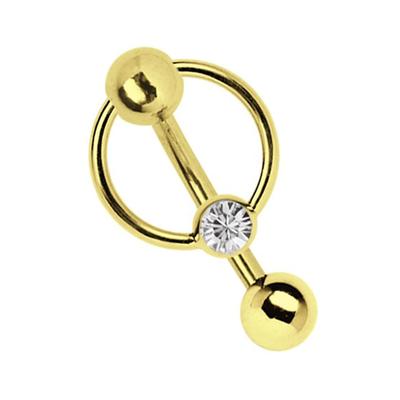 Intimpiercing ADELIA´S "Piercing Intimpiercing ", Damen, gold, Chirurgiestahl, modisch, Piercings, Intimpiercing oder Bauchnabelpiercing Banane aus 316l Stahl