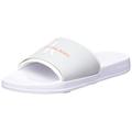 Calvin Klein Jeans Herren Badeschuhe Slide Monogram Tpu Badelatschen, Grau (Oyster Mushroom/White), 40