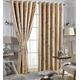 STHL Marble Pattern Luxury Velvet Curtain Pair Fully Lined Ring Top Eyelet with Tiebacks W 90 x L 72 inches Beige