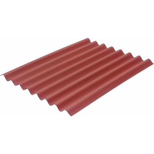 Bitumenwellplatte Easyline 100 x 76 cm 2,6 mm rot Dachpappe & Bitumen – Onduline
