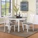 Badia Transitional White 5-Piece Dining Table Set by Furniture of America