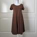 Lularoe Dresses | Lularoe Womens Carly Dress Size Xxs | Color: Brown | Size: Xxs