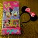 Disney Other | - Disney Bundle / 2 Pack Canvas Wall Art And Minnie Mouse Ears Headband | Color: Pink/Purple | Size: Osg