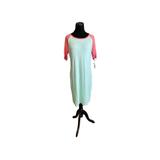 Lularoe Dresses | L Lularoe Julia Pencil Dress Raglan New Large Mint Salmon | Color: Green/Pink | Size: L
