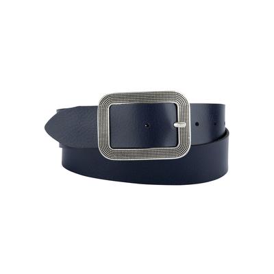 Ledergürtel BERND GÖTZ, Damen, Gr. 110, blau (marine), Leder, unifarben, casual,modisch, Gürtel, mit Rechteckschließe Image