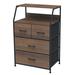 Asia Direct Home Products Iron 4 Drawer Accent Chest Wood/Metal in Brown/Gray | 37.8 H x 23.6 W x 15.3 D in | Wayfair 3359