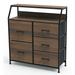Asia Direct Home Products Clovis 5 Drawer Storage Chest - Rustic Finish Wood/Metal in Brown/Gray | 34.2 H x 32.8 W x 11.4 D in | Wayfair 3356
