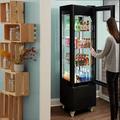 Cooler Depot 10 cu.ft. Merchandiser Refrigerator, Glass in Black/Gray | 76 H x 25 W x 25.5 D in | Wayfair 1xxRT-500L