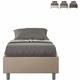 Lit coffre simple avec sommier 80x190 chambre d'enfant Azelia s Beige - Avec coffre de rangement