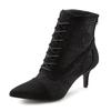 Schnürstiefelette LASCANA, Damen, Gr. 40, schwarz, Obermaterial: 100% Textilmaterial. Futter: 100% Lederimitat. Decksohle: 100% Lederimitat. Laufsohle: 100% Synthetik, unifarben, modisch, Schuhe, in sexy Spitzen Optik, Stiefel