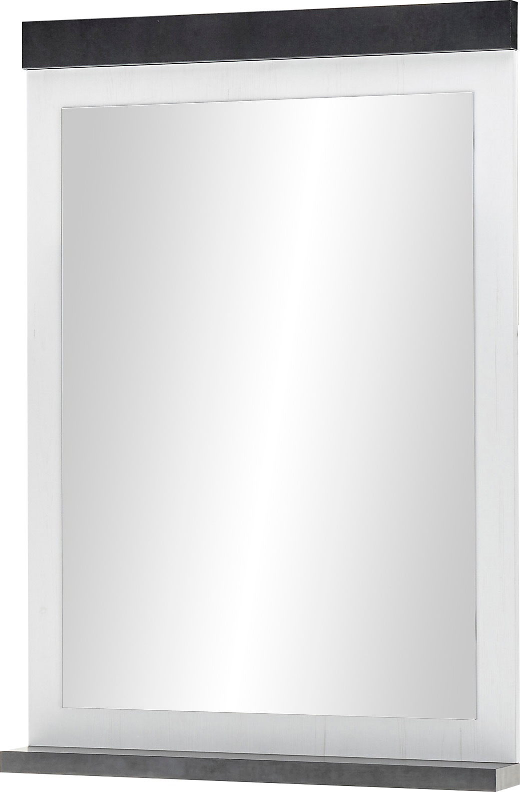 Badspiegel HOME AFFAIRE "SHERWOOD, Spiegel im modernen Design", weiß (pinie weiß dekor), B:55cm H:95cm T:10cm, FSC-zertifizierter Holzwerkstoff, Spiegel, Badspiegel, in 2 Farben verfügbar, mit Ablageboden