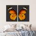 Oliver Gal Monarch Butterfly Set II Modern Orange - 2 Piece Wrapped Canvas Graphic Art Set Canvas in Black | 45 H x 30 W x 1.5 D in | Wayfair