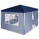 Vcm Pavillion Pe Blau, 3 X 3 M Inkl. 4 Seitenteilen (Farbe: Blau)