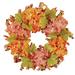 The Holiday Aisle® Hydrangea & Berries 17.7" Foam Wreath in Green/Orange/Red | 17.7 H x 17.7 W x 17.74 D in | Wayfair