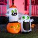 The Holiday Aisle® Sneaking Naughty Ghost Inflatable Polyester in Orange/White | 60 H x 60 W x 30 D in | Wayfair DB826C55C4A14C73988604276A7D268F