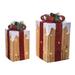 The Holiday Aisle® Light up Snow Cove Gift Décor Wood in Brown | 12.5 H x 8.66 W x 8.66 D in | Wayfair 4A90AA43111B4143BDE44DE28BBBABA7