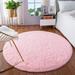 Pink 48 x 48 x 1.75 in Area Rug - Gemma Violet Collette Solid Color Machine Braided Round 4' Area Rug in | 48 H x 48 W x 1.75 D in | Wayfair