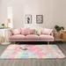 White 60 x 36 x 1.57 in Area Rug - Mercer41 Delmaro Abstract Machine Braided Area Rug in Light Pink/Blue | 60 H x 36 W x 1.57 D in | Wayfair