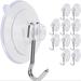 Rebrilliant Suction Cup Hooks, Thicken Transparent Reusable Suction Cups For Glass/Kitchen/Bathroom/Shower Wall/Window/Door in White | Wayfair