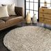 Beige Round 5' Area Rug - Ebern Designs Treyor Solid Color Machine Woven Polypropylene Area Rug in 60.0 x 60.0 x 1.5 D | Wayfair