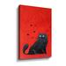 Red Barrel Studio® Stray Cat - Print on Canvas in Black/Red | 12 H x 8 W x 2 D in | Wayfair B7A89C4339F944D586C2BFE2E21C31B9