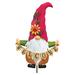 Arlmont & Co. Kennydi Autumn Welcome Gnome Outdoor Garden Stake Metal | 24 H x 0.25 W x 23 D in | Wayfair B0CE5E1622BD4E23B72119EC7CA89A03