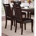 Winston Porter Diederik Polyurethane Side Chair in Black Faux Leather/Wood/Upholstered/Fabric in Brown | 38.75 H x 19 W x 23 D in | Wayfair