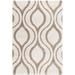 Ivory/Beige Rectangle 3'3" x 5'3" Area Rug - George Oliver Square Geometric Power Loomed Polypropylene Area Rug in 63.6 x 39.6 x 1.2 D | Wayfair