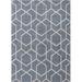 Blue/Ivory Rectangle 10' x 13' Area Rug - George Oliver Runner Geometric Power Loomed Area Rug in 156.0 x 120.0 x 0.5 in blue/navy/white | Wayfair