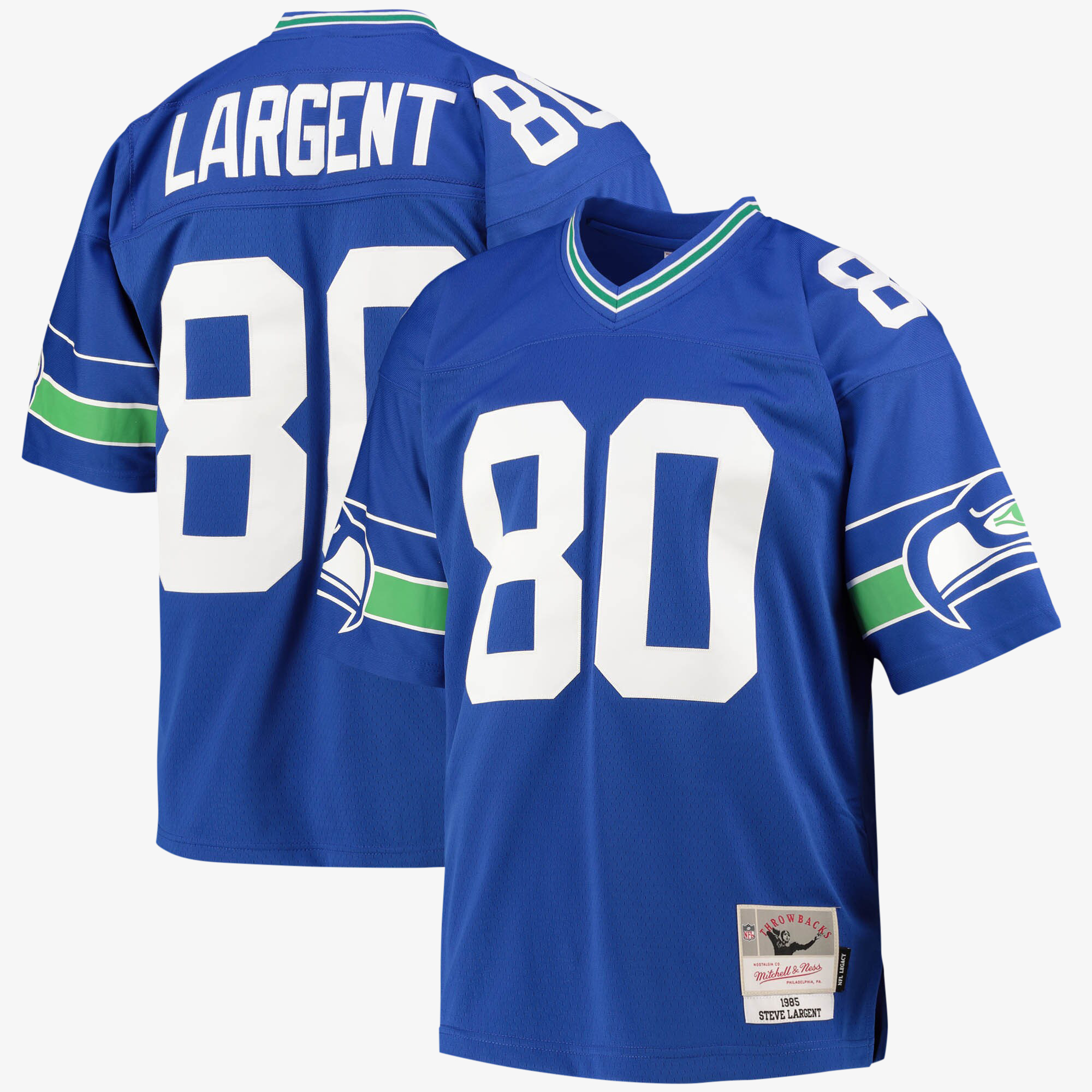 Seattle Seahawks Mitchell & Ness 1985 Steve Largent Trikot - Navy Image