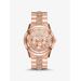 Michael Kors Oversized Bryn Pavé Rose Gold-Tone Watch Rose Gold One Size