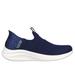 Skechers Women's Slip-ins: Ultra Flex 3.0 - Smooth Step Sneaker | Size 6.0 Wide | Navy | Textile | Vegan | Machine Washable