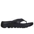 Skechers Women's GO WALK Massage Fit Sandal - Pure Bliss Sandals | Size 8.0 | Black/Gray | Textile | Machine Washable | Hyper Burst