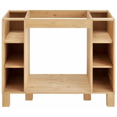Herdumbauschrank HOME AFFAIRE "Oslo", beige (natur gebeizt, gewachst), B:100cm H:83cm T:57cm, Massivholz, Schränke Image