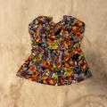 Anthropologie Tops | Anthropologie/Porridge Floral Corset Top | Color: Blue/Orange | Size: 2