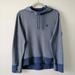 Adidas Tops | Adidas Women's Navy Blue And Gray Hi-Lo Sweatshirt Hoodie Size L | Color: Blue/Gray | Size: L