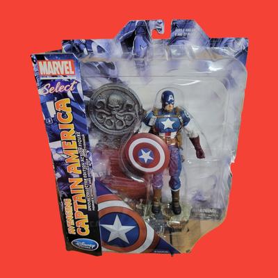 Disney Toys | Disney Marvel Select Avenging Captain America Action Figure!! | Color: Red/Tan | Size: Osb