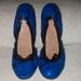 J. Crew Shoes | J. Crew Blue Ballet Flats With Bow Size 9 | Color: Black/Blue | Size: 9