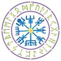 Viking Compass Stencil, 6.5 x 6.5 inch (S) - Vegvisir Runic Nordic Compass Design Stencil Template Symbol of Protection and Guidance