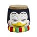 Trinx Penguin Cookie Jar Ceramic in Black/Red/White | 3.5 H x 3 W x 3 D in | Wayfair 586DC6A2CA054F23A65AEE593080333C