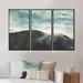 Loon Peak® Mountain Peak Under Cloudy Sky - Landscape Framed Canvas Wall Art Set of 3 Canvas, Wood in White | 28 H x 36 W x 1 D in | Wayfair