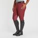 Hadley Mid - Rise Side Zip Breeches by SmartPak - Knee Patch - 34L - Merlot - Smartpak