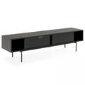 Meuble TV 180 cm style indus bois noir