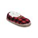 Women's Womens Cozee Yarn Mocassin Slipper With Sidewall Slippers by GaaHuu in Buffalo Check