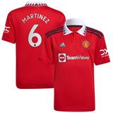 Youth adidas Lisandro Martínez Red Manchester United 2022/23 Home Replica Player Jersey